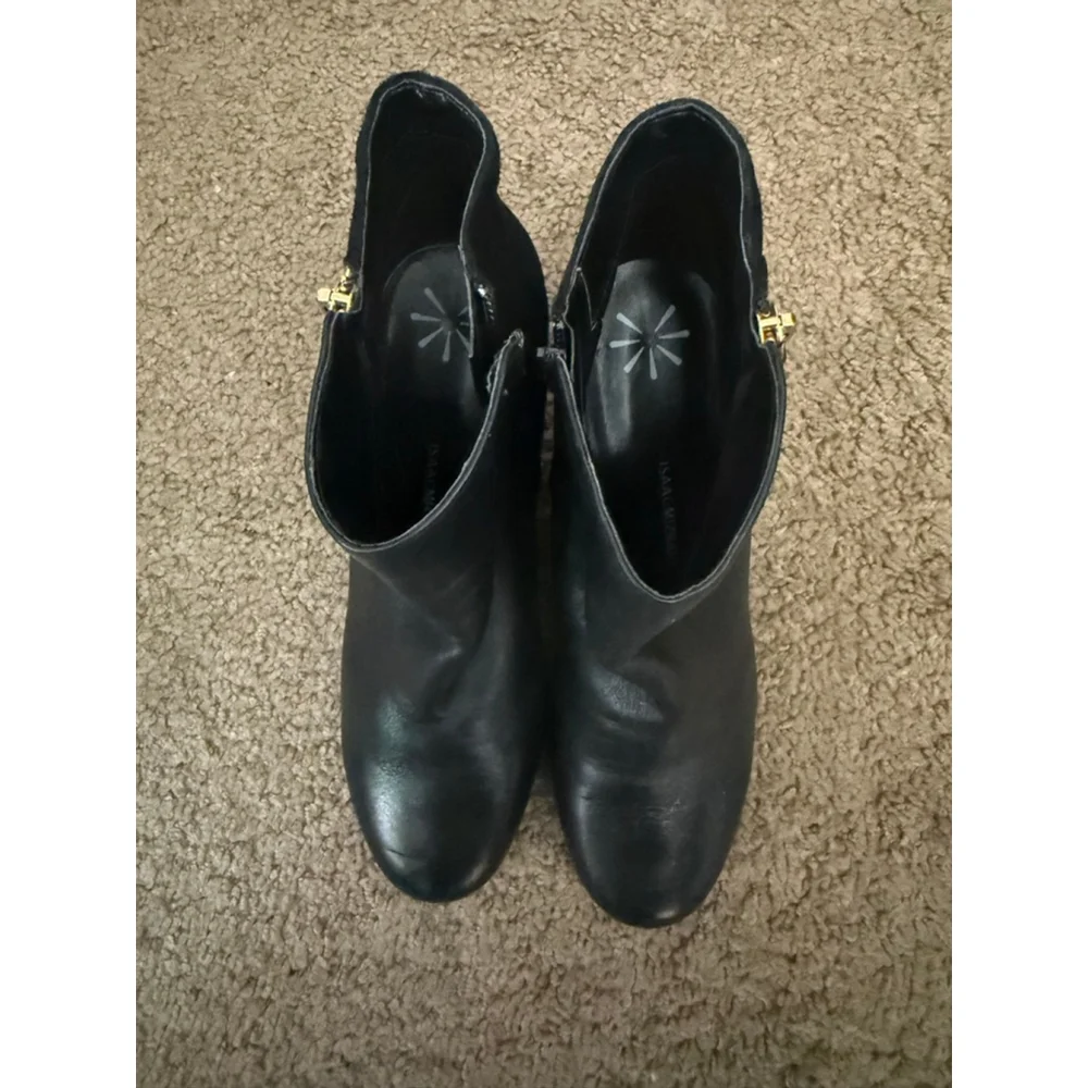 Women's Isaac Mizrahi Live! Black Wedge Ankle Boots Size 8.5